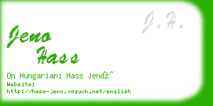 jeno hass business card